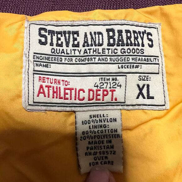 Y2K Steve & Barry's Minnesota Gophers Windbreaker University Pullover Men's XL - Picture 6 of 6